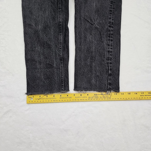 Zara Jeans Womens Size 0 Fay Hem High RIse Denim Button Fly Emo Punk Grunge - Picture 9 of 9